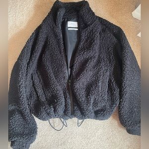 Urban Outfitters black teddy jacket